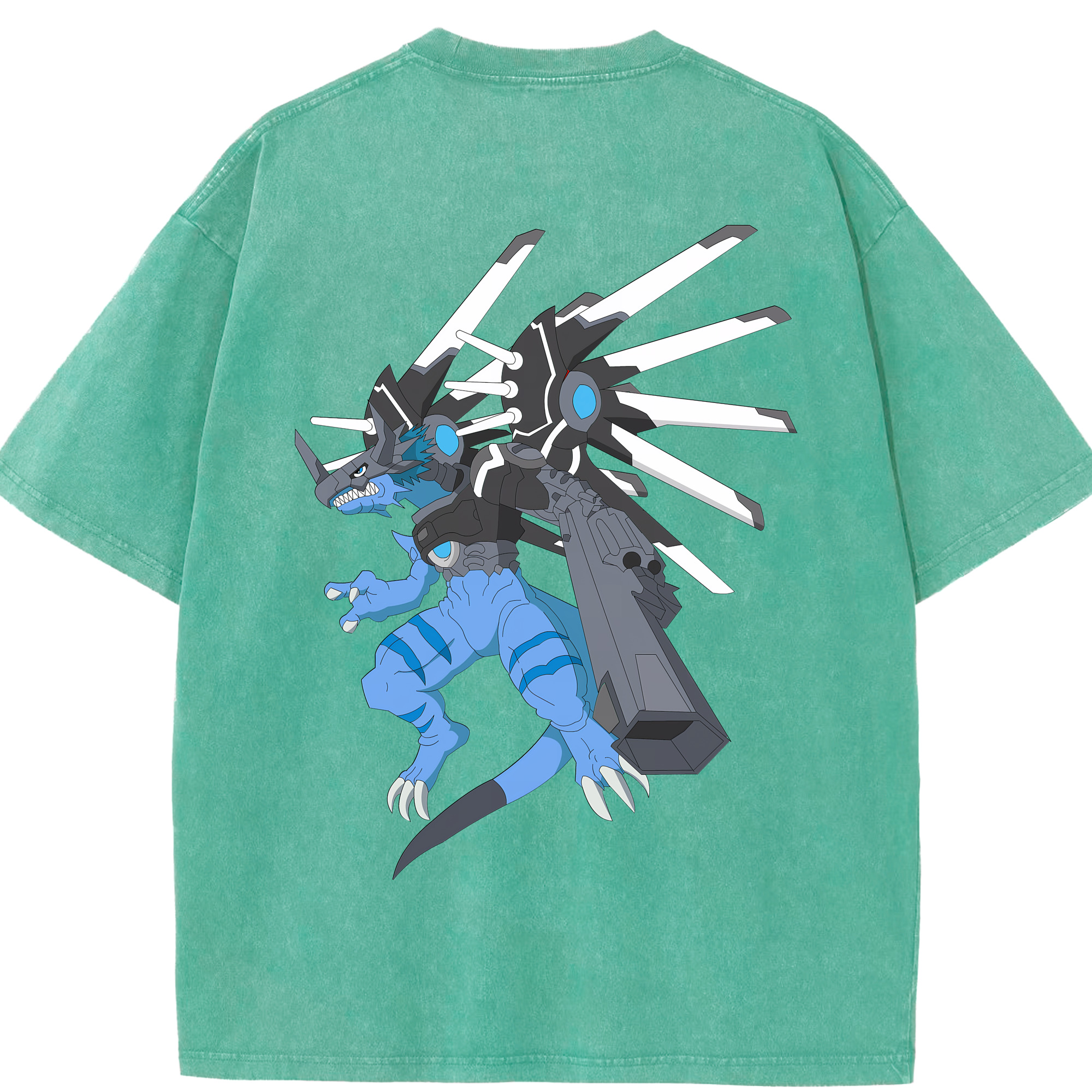 （画像用） Digimon デジタルモンスター/デジモン 綿100% ヴィンテージ風 半袖Tシャツ（背面プリント）